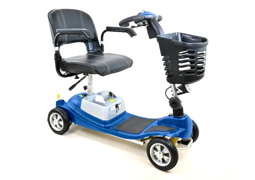 Illusion Mobility Scooter blue front angle view