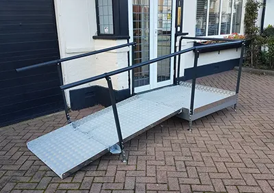 Ramp Installation at front entrance of a customer's house